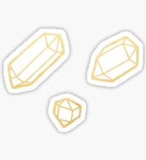 Gold and White Gemstone Pattern Sticker