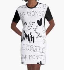 Vestido camiseta BTS miembros # 1