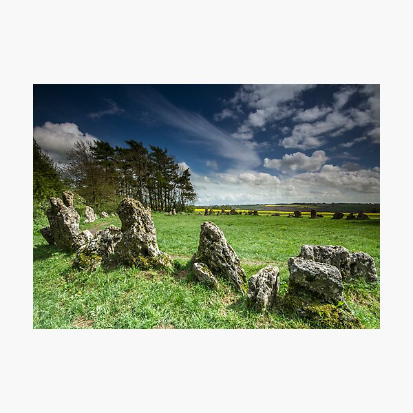 The Rollright Stones in Spring Photographic Print
