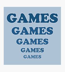 Games Games Games Games Games Photographic Print