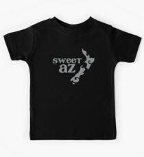 Sweet Az with tatoo New Zealand map Kids Tee