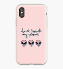 Don't Touch My Phone // Alien 3D Vaporwave Indie iPhone Case