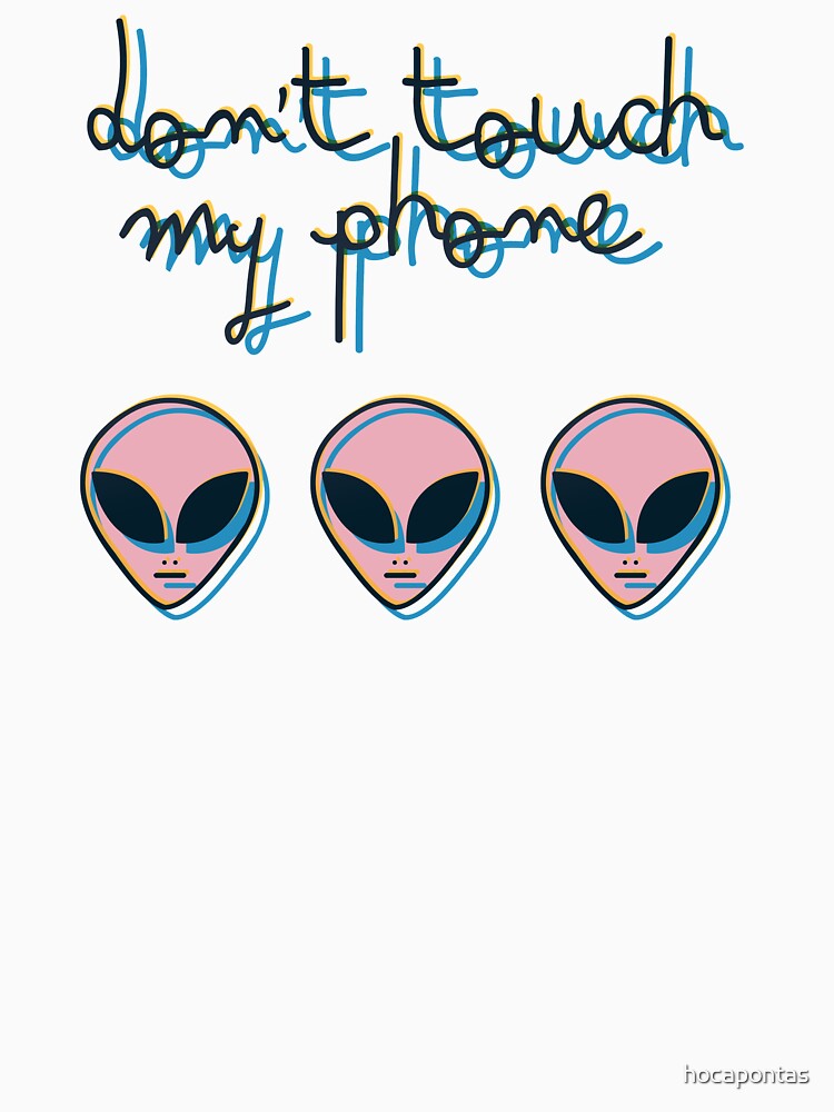 Dont Touch My Phone Alien 3d Vaporwave Indie Classic T Shirt