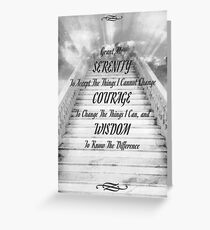 the serenity prayer on the stairway to heaven Greeting Card