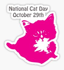 National Cat Day Sticker