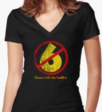 Down with the Sux0rs! Women's Fitted V-Neck T-Shirt