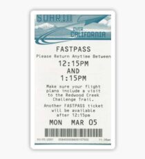 Soarin' Over California Fastpass Sticker