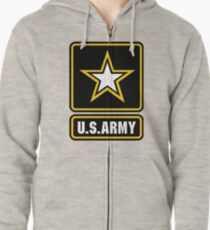 Army strong Zipped Hoodie