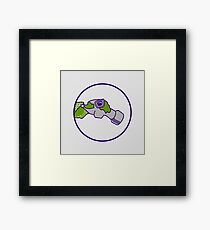 Pilot with gas mask VRS2 Framed Print