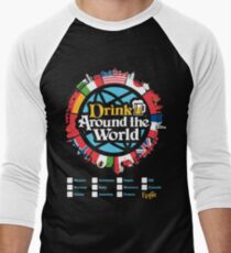 Drink Around the World - EPCOT Checklist v1 Men's Baseball ¾ T-Shirt