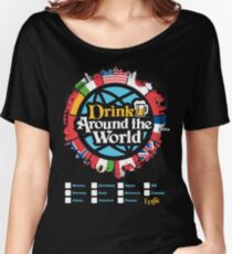 Drink Around the World - EPCOT Checklist v1 Women's Relaxed Fit T-Shirt