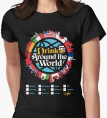 Drink Around the World - EPCOT Checklist v1 Women's Fitted T-Shirt