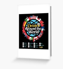 Drink Around the World - EPCOT Checklist v1 Greeting Card
