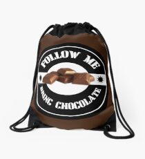 Follow Me Bring CHOCOLATE Drawstring Bag