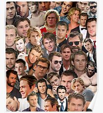 chris hemsworth collage Poster