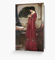 John William Waterhouse - The Crystal Ball . Woman portrait: sensual woman, girly art, female style, pretty women, femine, beautiful dress, cute, creativity, love, sexy lady Greeting Card