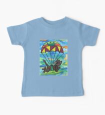 Sky diving Cool Cat Baby Tee