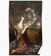 John William Waterhouse - Lamia. Lovers portrait: sensual woman, woman and man, kiss, kissing lovers, love relations, lovely couple, family, valentine's day, sexy, romance, female and male Poster