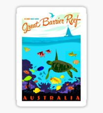 Pegatina AUSTRALIA: Gran Barrera de Coral Imprimir