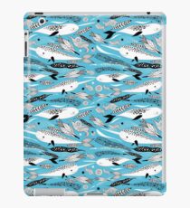 floral pattern with whales iPad Case/Skin