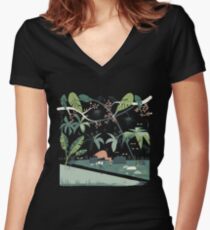 Nightshade Jungle Women's Fitted V-Neck T-Shirt