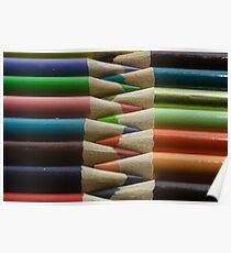 Horizontal Colored Pencils Poster