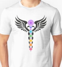 Camiseta ajustada Caduceo - Kundalini - 7 Chakras