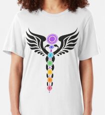 Caduceus - Kundalini - 7 Chakras Slim Fit T-Shirt
