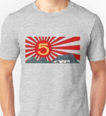 Mach 5 Speed Racer aufgehende Sonne Slim Fit T-Shirt