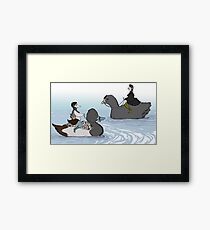 Paddling Across the Pond Framed Print