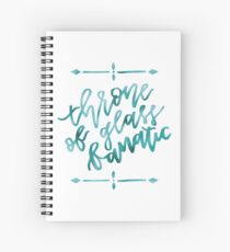 Cuaderno de espiral Trono de vidrio fanático - lámina de cian