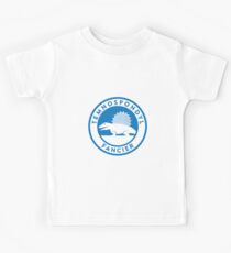 Temnospondyl Fancier Tee (Blue on White) Kids Tee