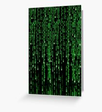 Matrix code style design Greeting Card