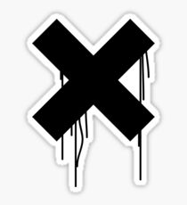 X graffiti drip Sticker