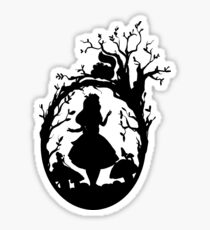 Pegatina Silueta - Alicia en el país de las maravillas