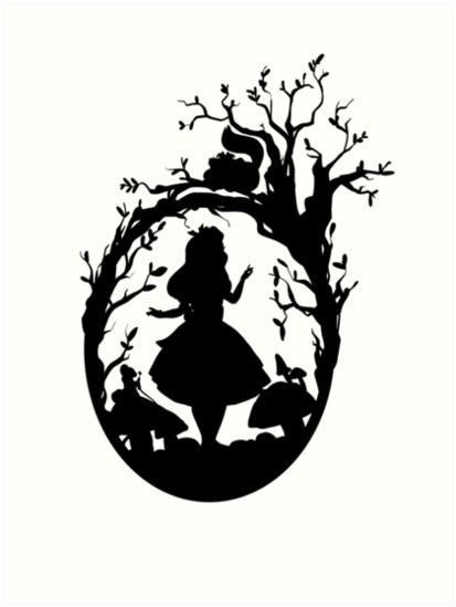 Download "Silhouette - Alice In Wonderland" Art Print by bailey1rox ...