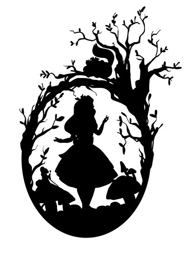 Download "Silhouette - Alice In Wonderland" Poster by bailey1rox | Redbubble