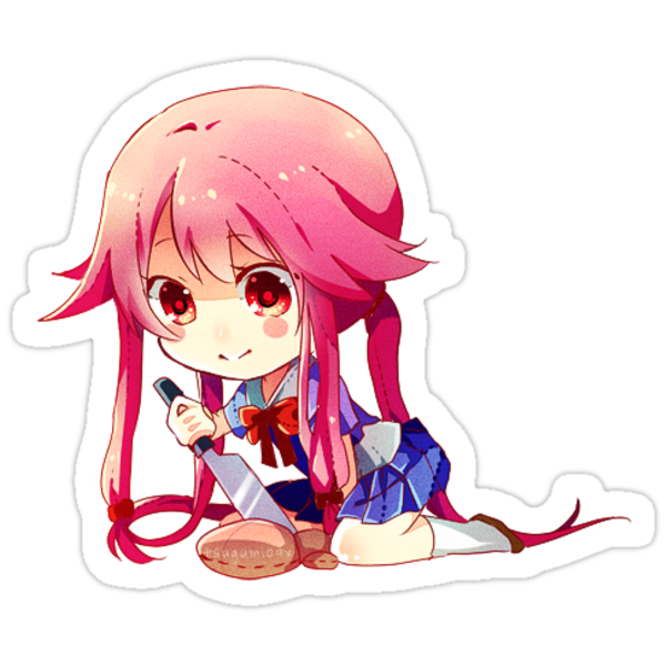  yuno anime  girl  chibi sticker  Stickers by ExaltedApparel 