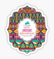 Native american seamless tribal pattern with geometric elements Sticker