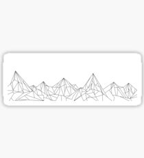 Night Court Mountains - White Sticker
