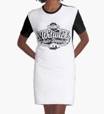 Witwicky's Auto Garage (black design) Graphic T-Shirt Dress