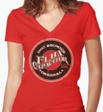 Doc Brown's Flux Capacitor Women's Fitted V-Neck T-Shirt