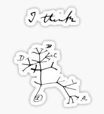 Darwin - Tree of Life - I Think Sticker