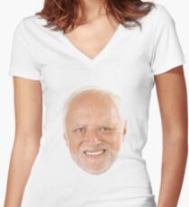 Hide the Pain Harold Women's Fitted V-Neck T-Shirt