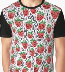 Strawberry Fields and Dashes Graphic T-Shirt