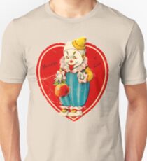 Vintage Valentine evil clown Slim Fit T-Shirt