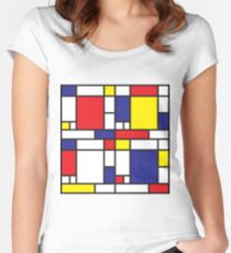 Mondrian Study I Women's Fitted Scoop T-Shirt