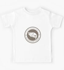 The Society of Palaeontology Fanciers (Brown on White) Kids Tee