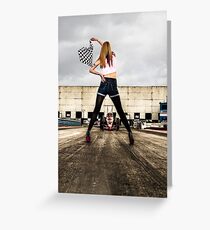 Chequered flag Greeting Card