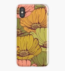 Vintage poppy flowers iPhone Case